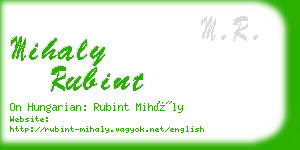 mihaly rubint business card